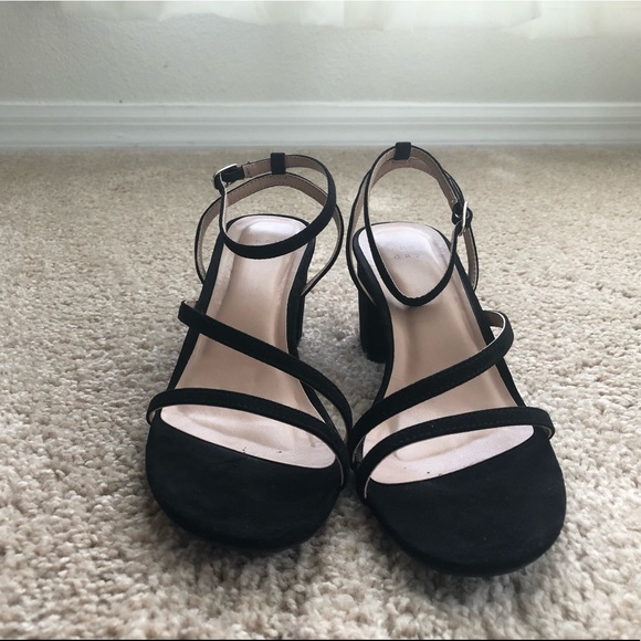 a new day Shoes - Black strappy sandal heels